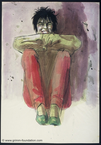 Gerd Grimm, M&auml;dchen mit roter Jeans 